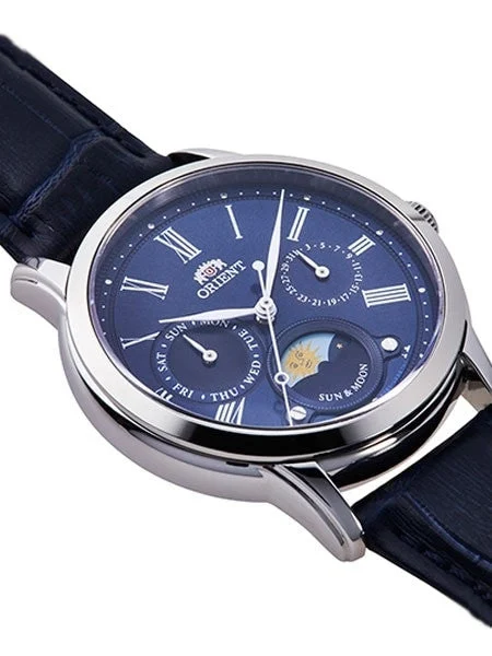 Orient Petite Sun and Moon Quartz Watch with Sapphire Crystal #RA-KA0004L10A 34.8 mm kol saati