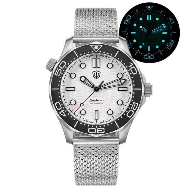 Watchdives Seafarer WD007Q V1 VH31 Titanium NTTD Dive Watch eu-pre-owned-seafarer-wd007q-v