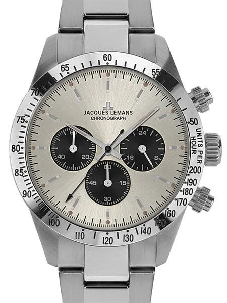 Jacques Lemans Nostalgie 40MM Chronograph with 24-hour Sub-Dial #N-1557D 40 mm kol saati