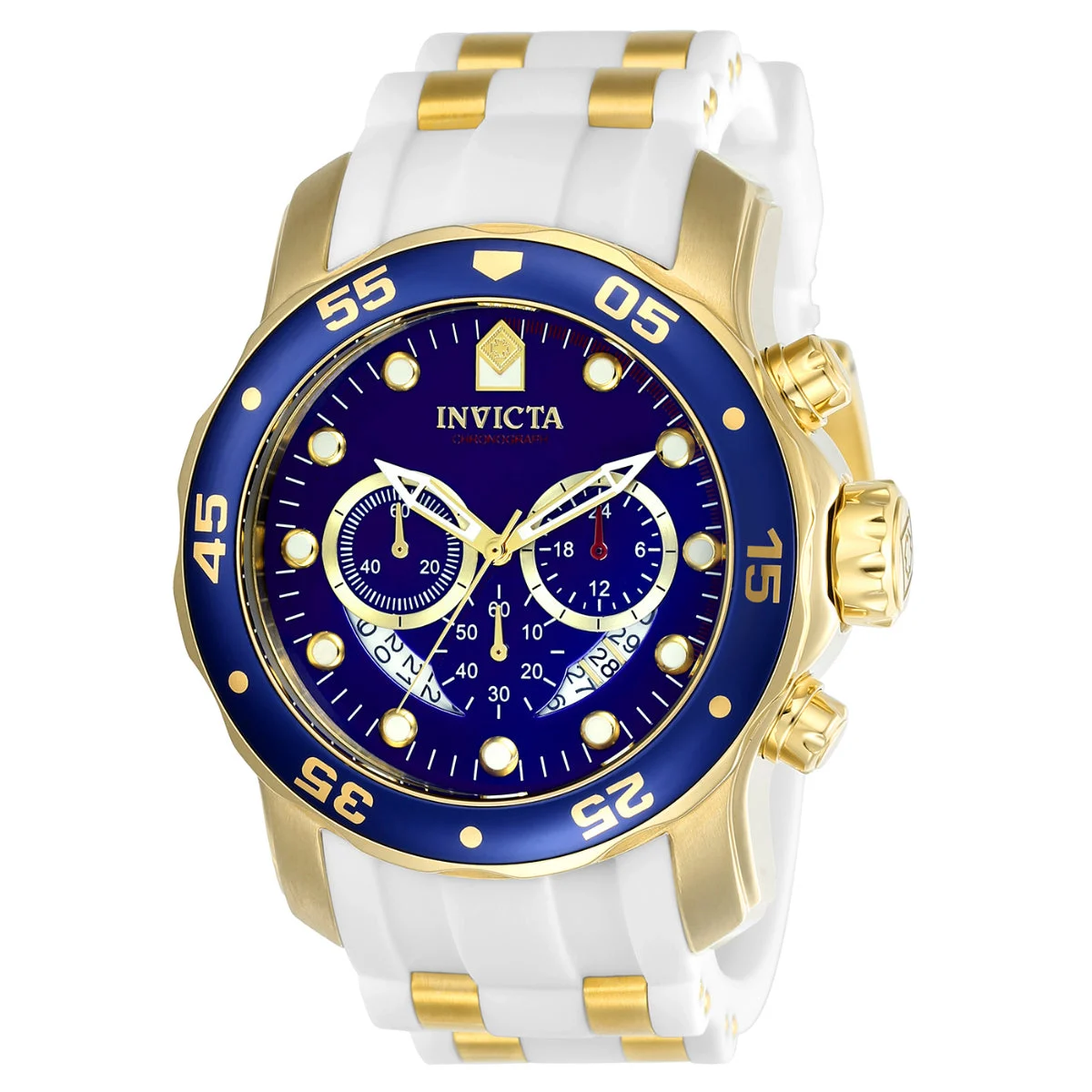 Invicta Pro Diver SCUBA Watch - 48mm. Gold, White (20288) 48 mm kol saati