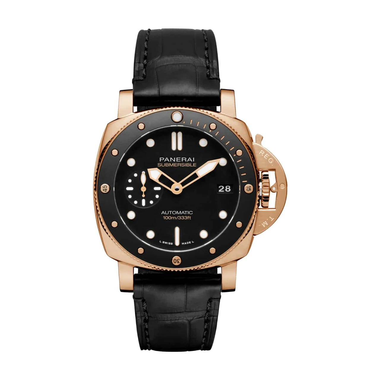 Panerai Submersible Panerai pam00974 Submersible Automatic Rose Gold 42 mm kol saati