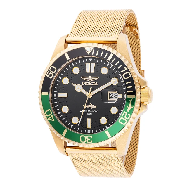 Invicta Pro Diver Curve Watch - 43mm. Gold (47179) kol saati