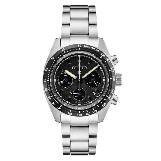 Seiko Prospex Speedtimer Solar Chronograph with Black Dial #SSC819 kol saati
