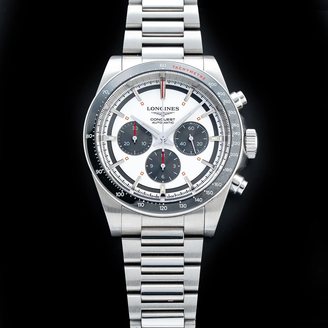 Longines Conquest Chronograph Silver Dial L3.835.4.72.6 210009N34992 42 mm kol saati