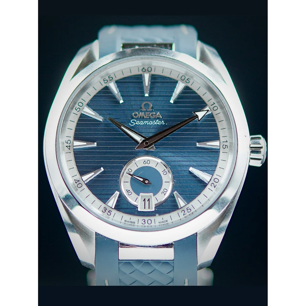 OMEGA Aqua Terra 150M Small Seconds Blue Dial 210000081674 41 mm kol saati