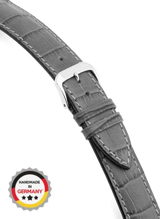 RIOS Grained Leather Louisiana - Stone Grey - Alligator Grained 5003/RI kol saati