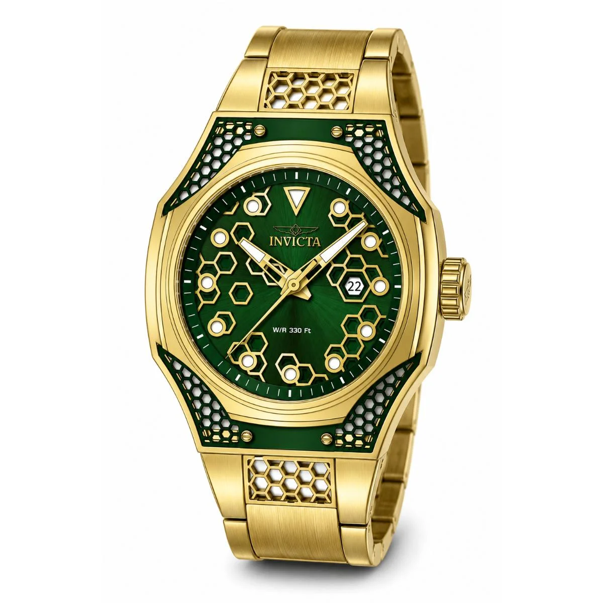 Invicta Akula Hexa X Watch - 48mm. Gold (50071) 48 mm kol saati