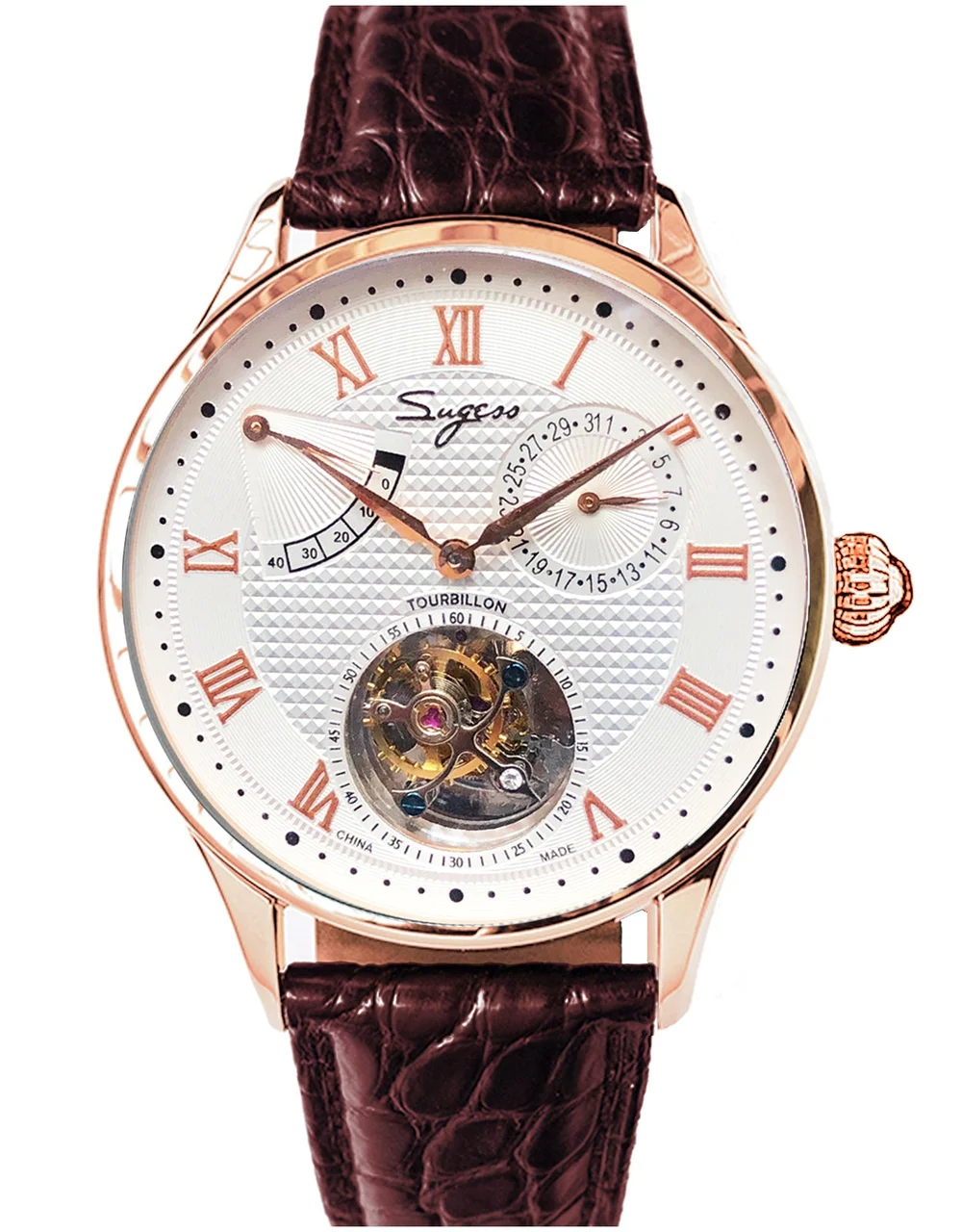 Sugess Tourbillon Master SU8001GW-B 41 mm kol saati