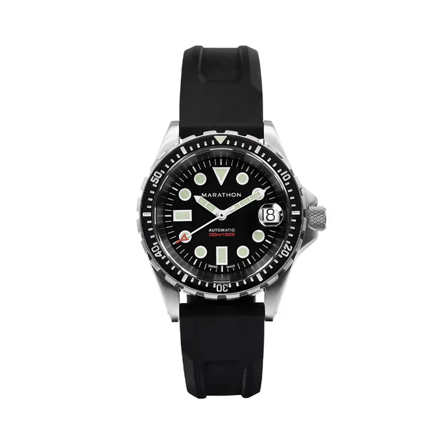 Marathon OSAR-D Type I Automatic with Date 36mm - Black on Rubber Strap WW194026SS-2030 ko