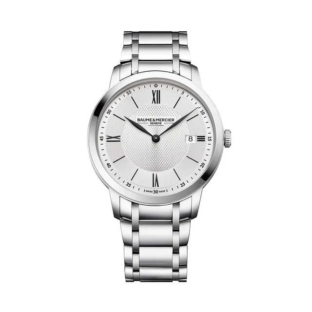 Baume Et Mercier Classima 10883 Quartz 40mm - Silver on Bracelet M0A10883 kol saati