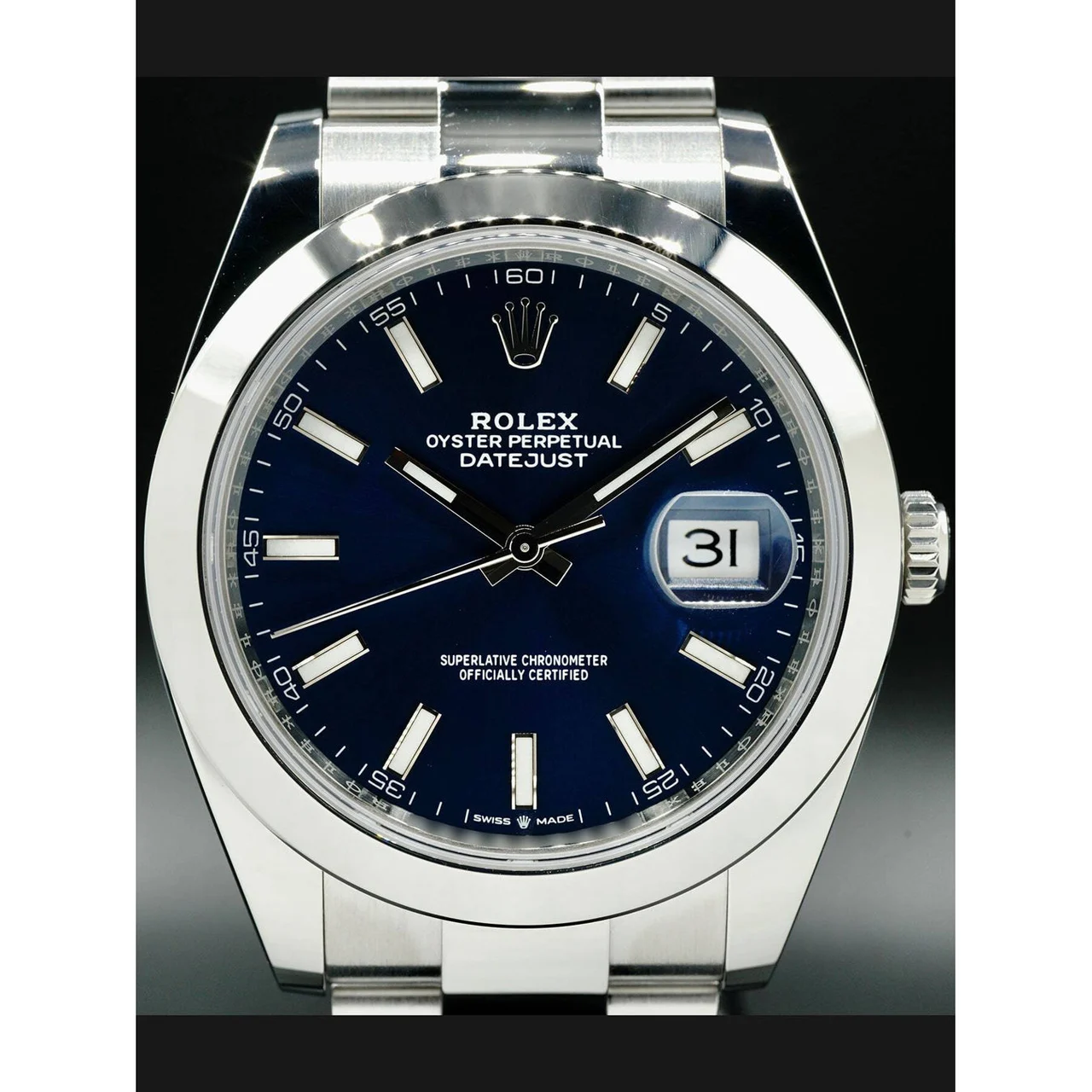 Rolex Oyster Perpetual Datejust 41 Blue Dial 126300 210000029720 41 mm kol saati