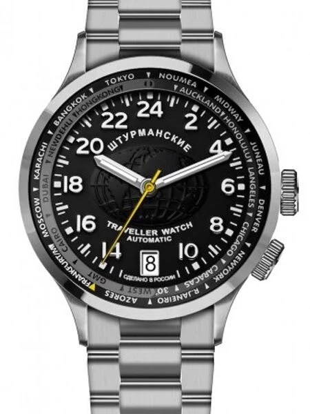 Sturmanskie Traveler 24-Hour Time Automatic Watch with World City Inner Bezel #2255288 kol