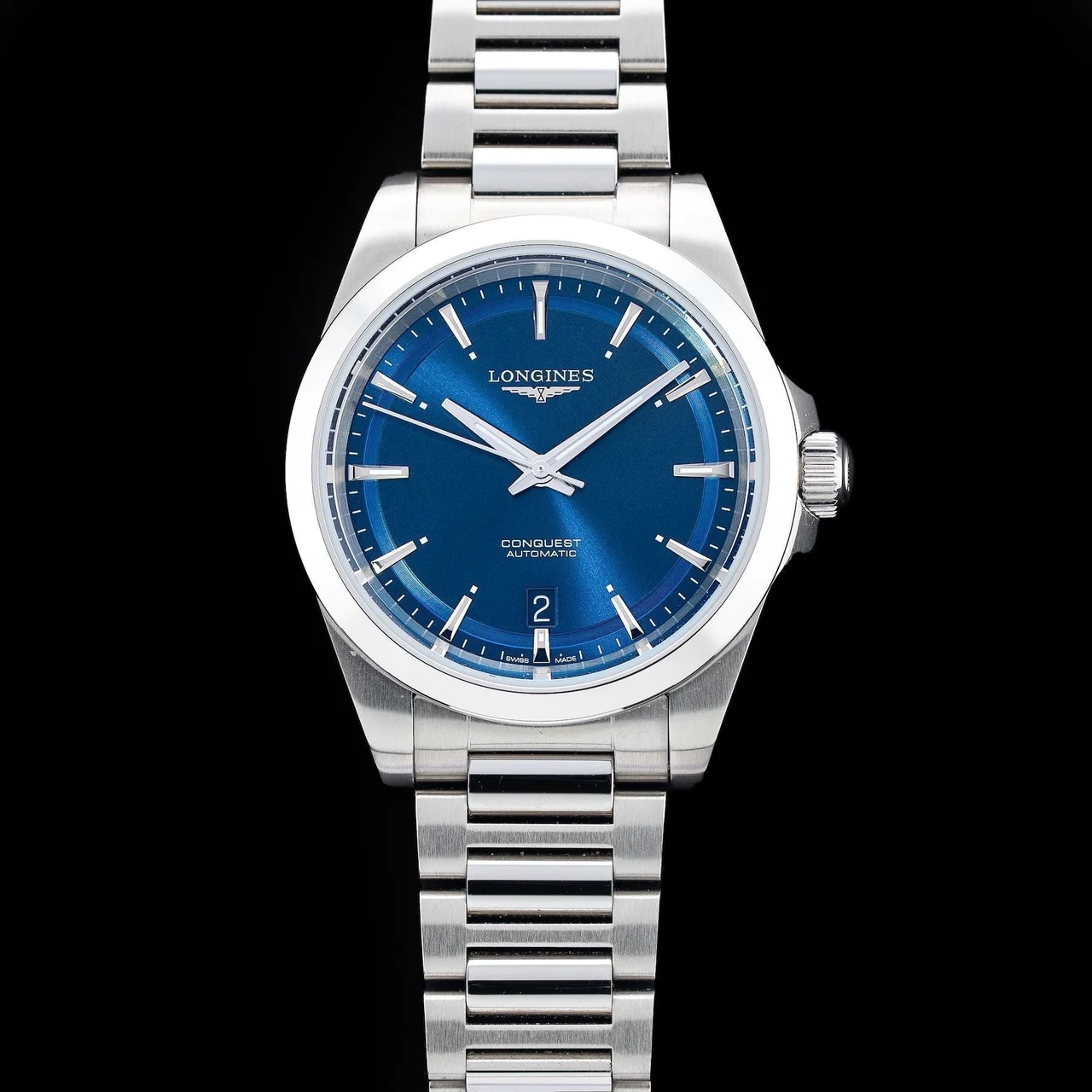 Longines Conquest Sunray Blue on Bracelet 210009N29713 38 mm kol saati
