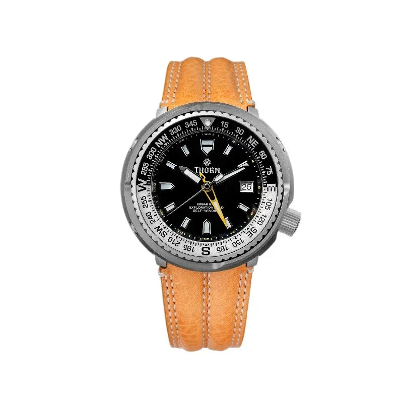 Tandorio THORN T012 Titanium Mountain Tuna Watch NH34 GMT Movement 47mm Sapphire 20Bar BGW9 Luminous 14:200005100#T012;200007763:201336100 47 mm kol saati