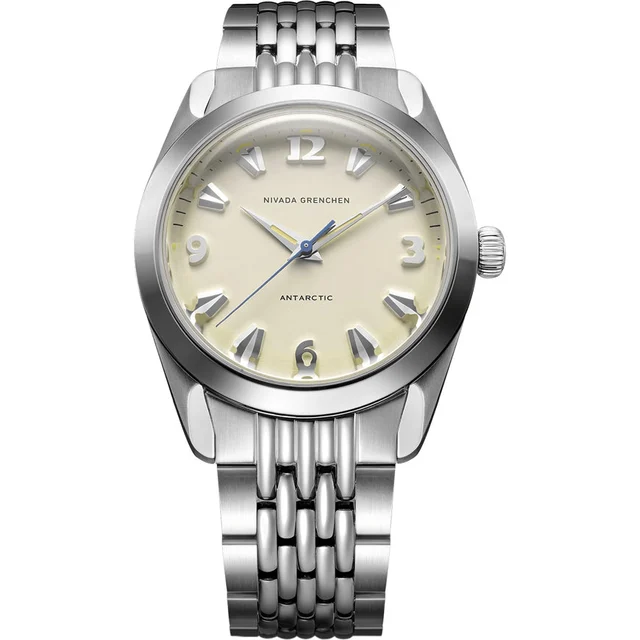 Nivada Grenchen Antarctic 38mm Eggshell Beige Luminova 32080A04 kol saati