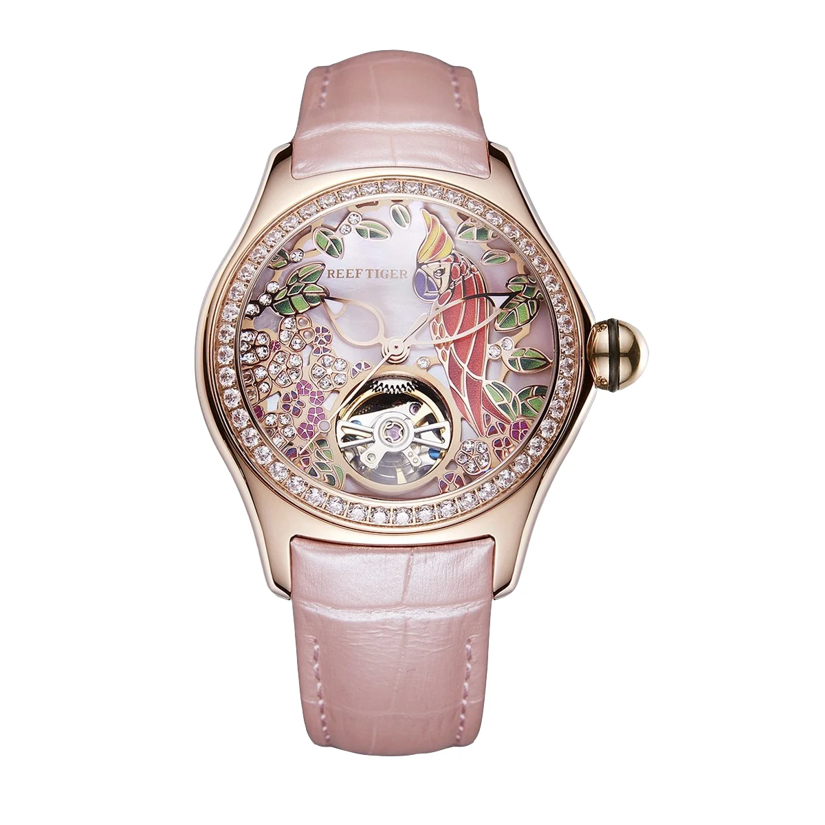 Reef Tiger Aurora Parrots RGA7015-05 38 mm kol saati
