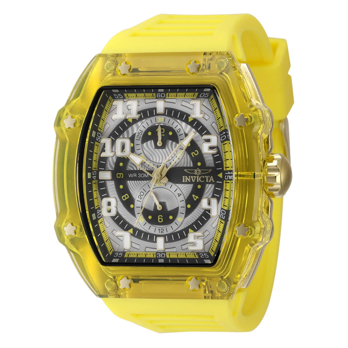 Invicta Racing Cyclone Watch - 48.5mm. Yellow (48714) 48.5 mm kol saati