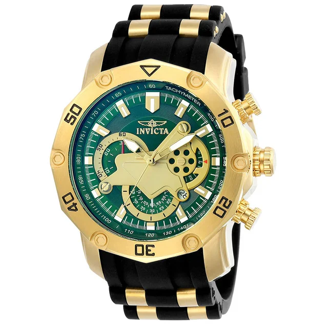 Invicta Pro Diver SCUBA Watch - 50mm. Gold, Black (23425) kol saati