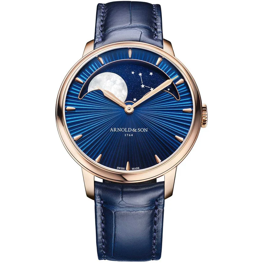 Arnold & Son Perpetual Moon 41.5 Gold - Blue Stellar Rays 1GLBR.U01A.C200A kol saati