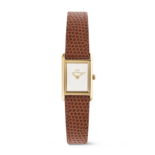 DANIEL WELLINGTON Bound Mini Light Brown Lizard Gold DW00100905 kol saati