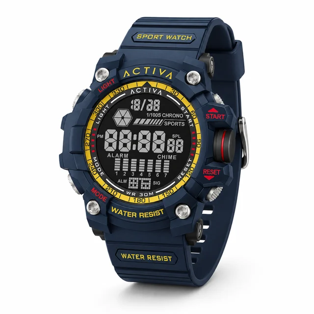 Activa Invicta Digital Watch - 56mm. Dark Blue (ACW8020-013) kol saati