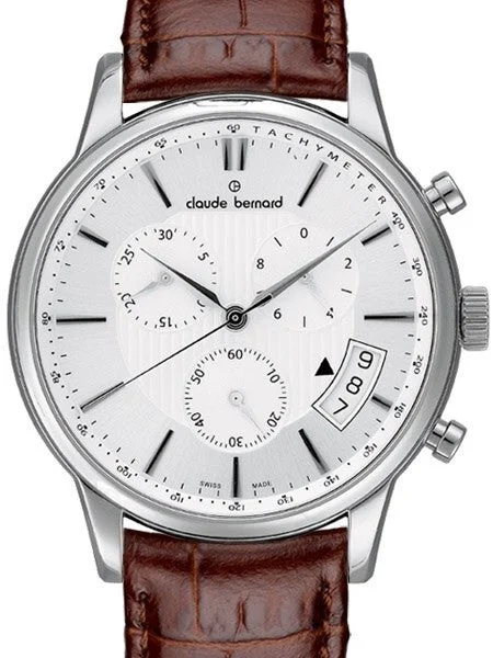Claude Bernard Classic Open Date Chronograph Watch with Sapphire Crystal #01002-3-AIN kol