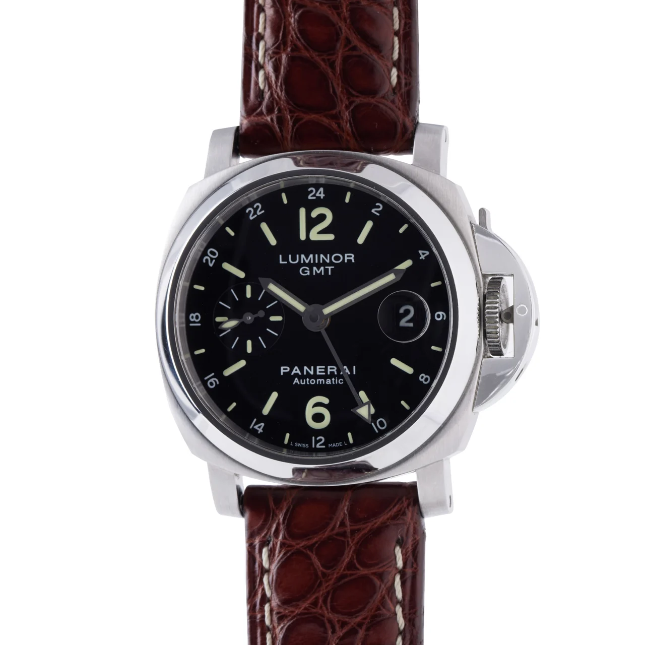 Panerai PANERAI REF. PAM00244 / OP6768, LUMINOR GMT, STEEL,LIMITED 109/500 kol saati