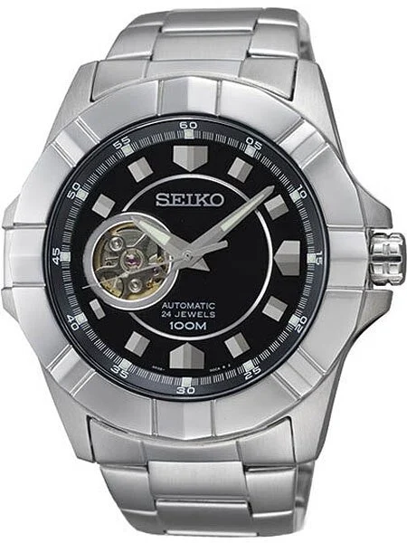 Seiko Premier Series Open Heart, Hand Windable Automatic Watch #SSA073K1 kol saati