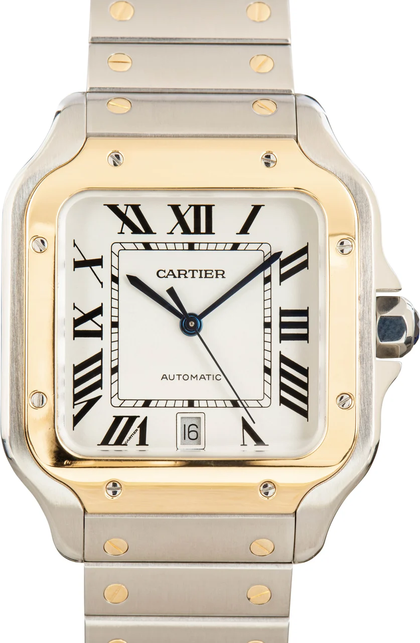 Cartier Santos de Steel & Gold Large Model W2SA0009 40 mm kol saati