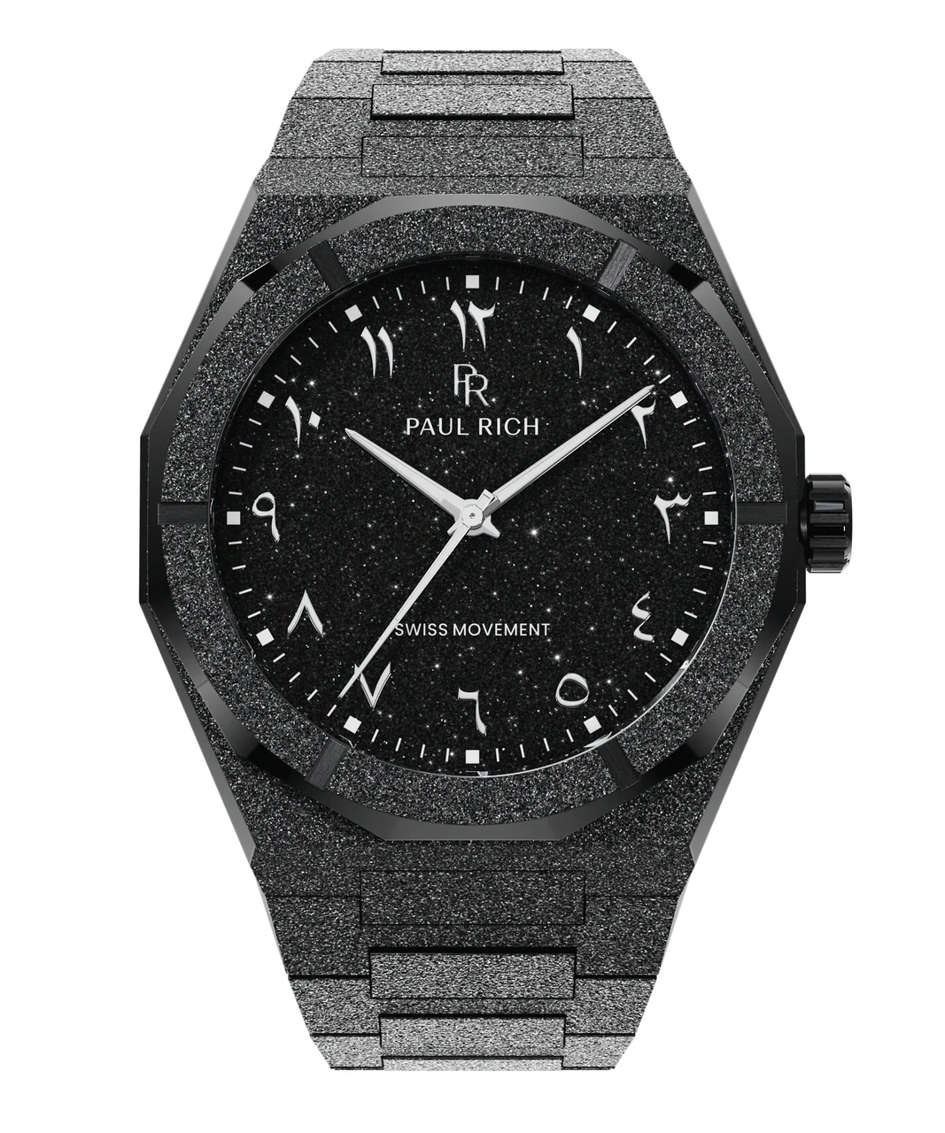 Paul Rich Frosted Star Dust II PR99IIBlackArabic - Black 43 mm kol saati