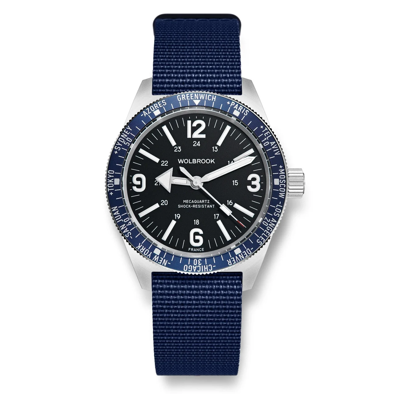 Wolbrook 22-SWM-004-NYL-BLU 48 mm kol saati