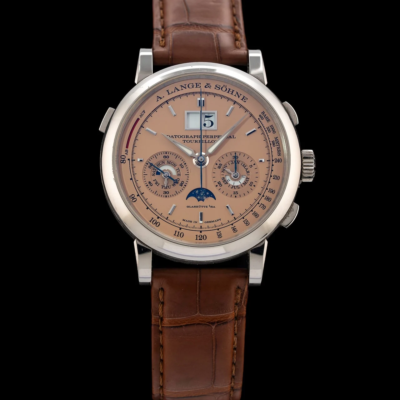 A. Lange & Sohne Lange & Söhne Datograph Perpetual Tourbillon POC210009N38682 41.5 mm kol saati