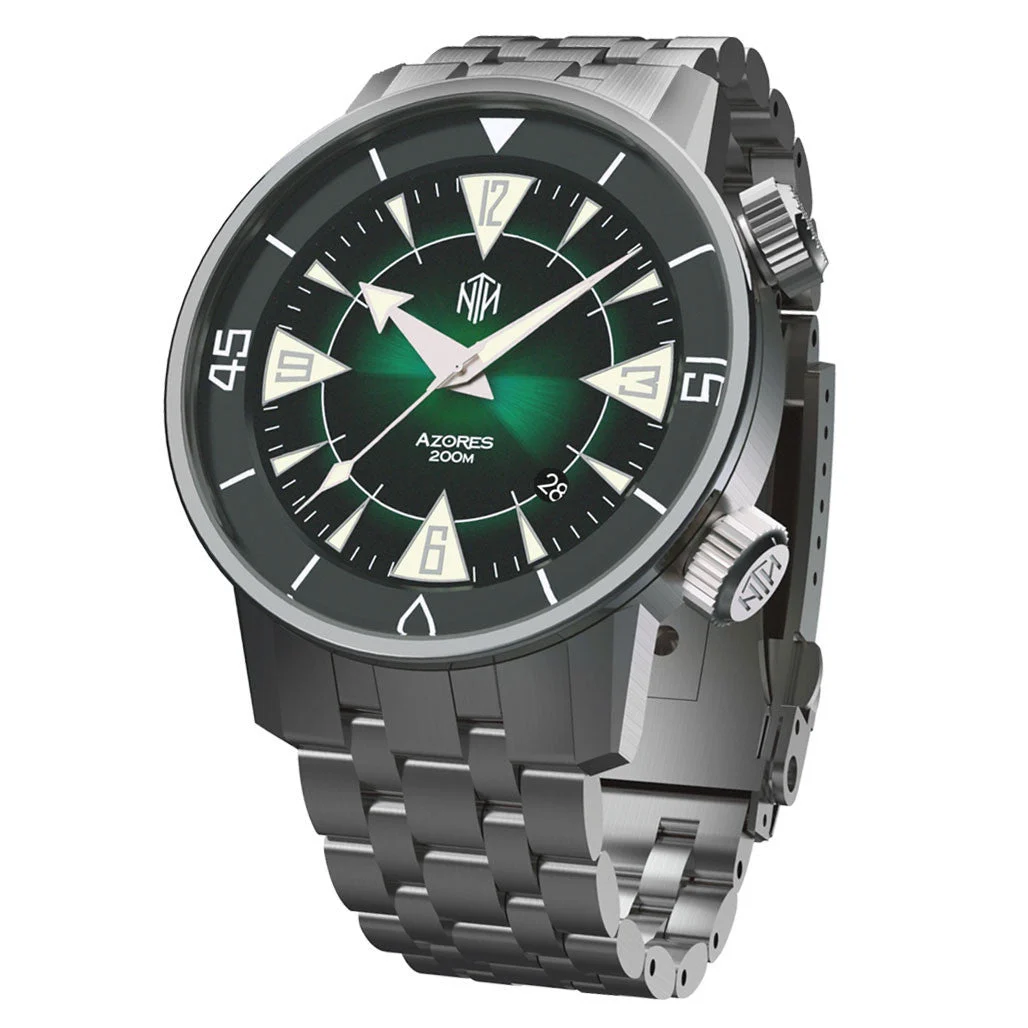 NTH Azores 200-Meter Hi-Beat Automatic Dive Watch with a DD AR Sapphire Crystal #WW- -TZAD WW-NTH-TZAD 40 mm kol saati