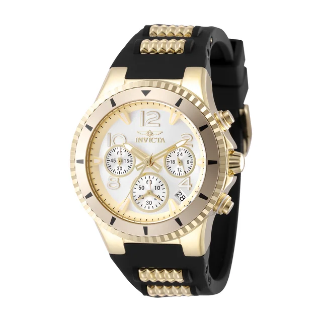 Invicta BLU Watch - 39mm. Black. Gold (49804) kol saati