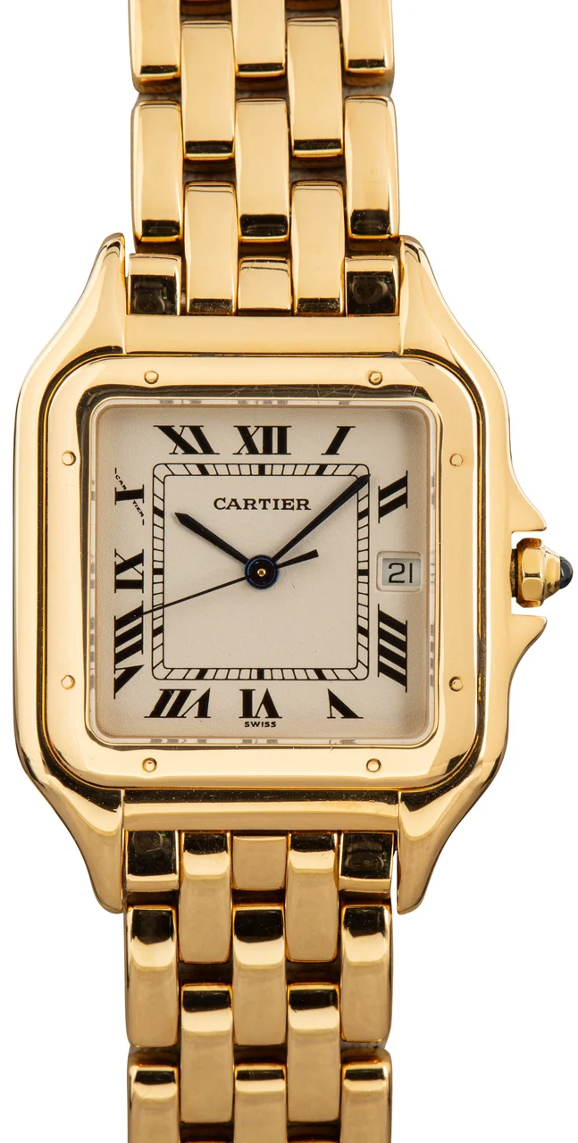 Cartier Panthere 18k Yellow Gold Large Model 887968 38 mm kol saati