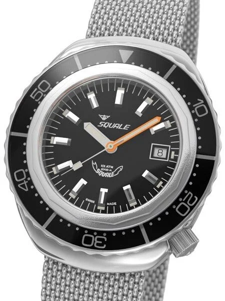 Squale meter Professional Swiss Automatic Dive watch with Sapphire Crystal #2002BK-S kol s