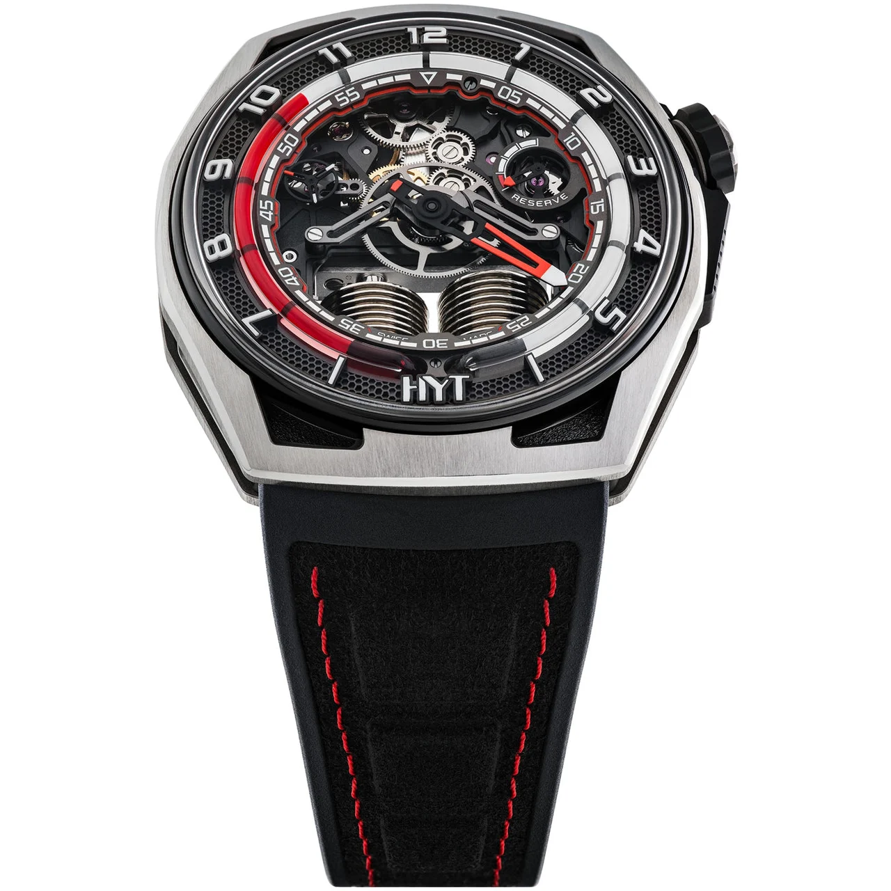 Hyt Hastroid Silver Red Limited Edition H03061-A 48 mm kol saati