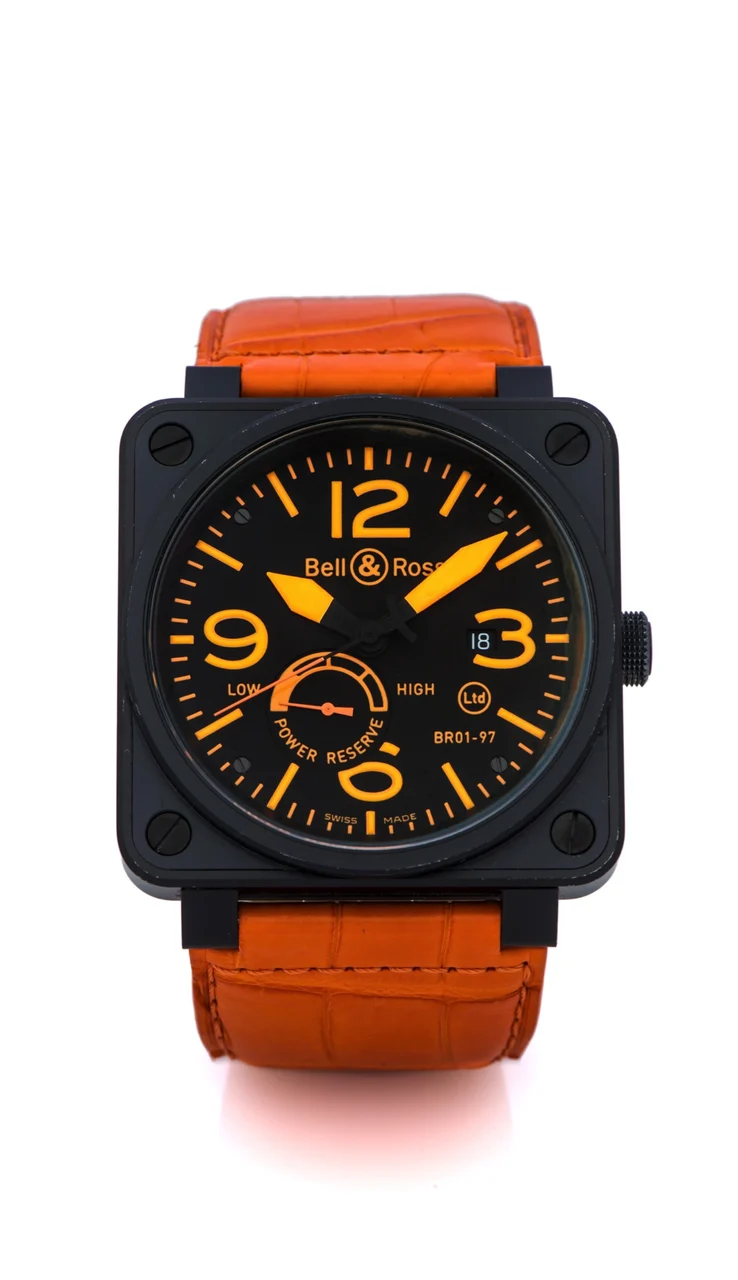 Bell & Ross BELL & ROSS REF. BR 01-97 PVD STEEL LIMITED EDITION kol saati