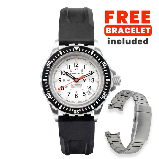 Marathon Swiss Made, GSAR Arctic Edition Automatic Military Divers Watch with Sapphire Cry