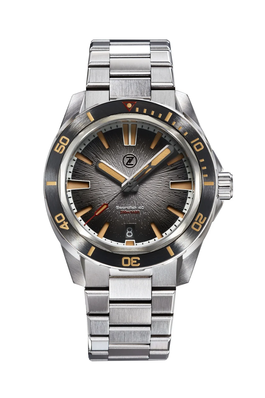 Zelos Swordfish 40mm SS 'Coal' 40 mm kol saati