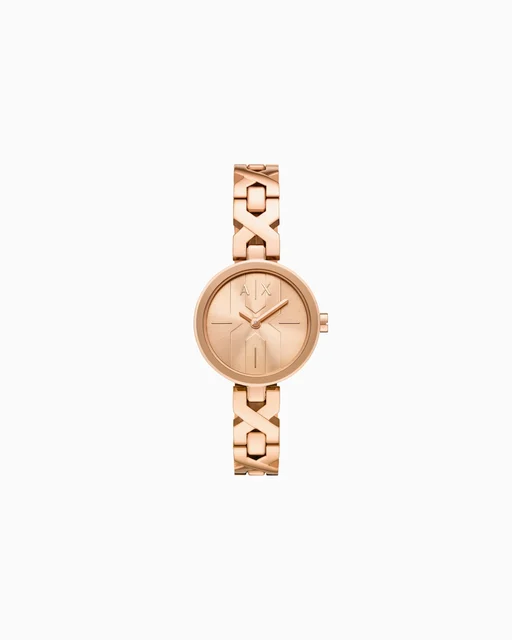 Armani Exchange Two-Hand Rose Gold-Tone Stainless Steel Watch AX5832 kol saati