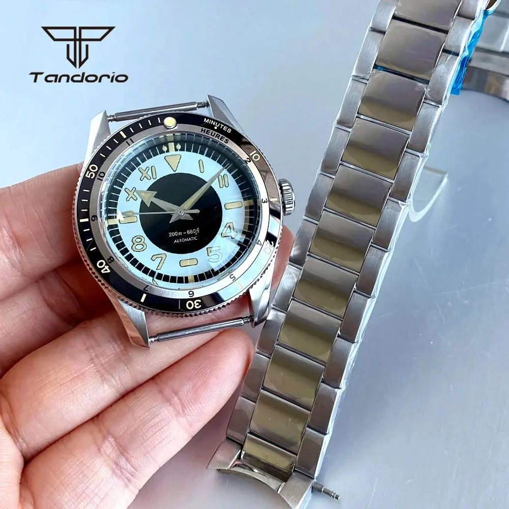 Tandorio Serica Mod Dive Case Domed Sapphire +Bracelet+31mm Dial+Hands Mod Accessories Fit NH35 NH36 NH38 ETA2824 PT5000 ST2130 Miyota8215 1005010758077114-case C-for Miyota82 DG2813 31 mm kol saati
