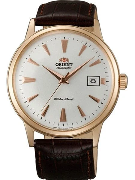 Orient Automatic Watch with White Dial, Rose Goldtone Case and Hour Markers #ER24002W kol saati