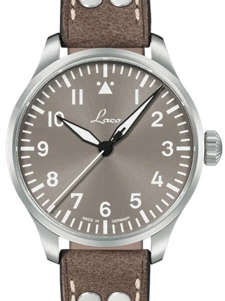 Laco Augsburg Taupe Automatic Pilot Watch with Sapphire Crystal #862125 kol saati