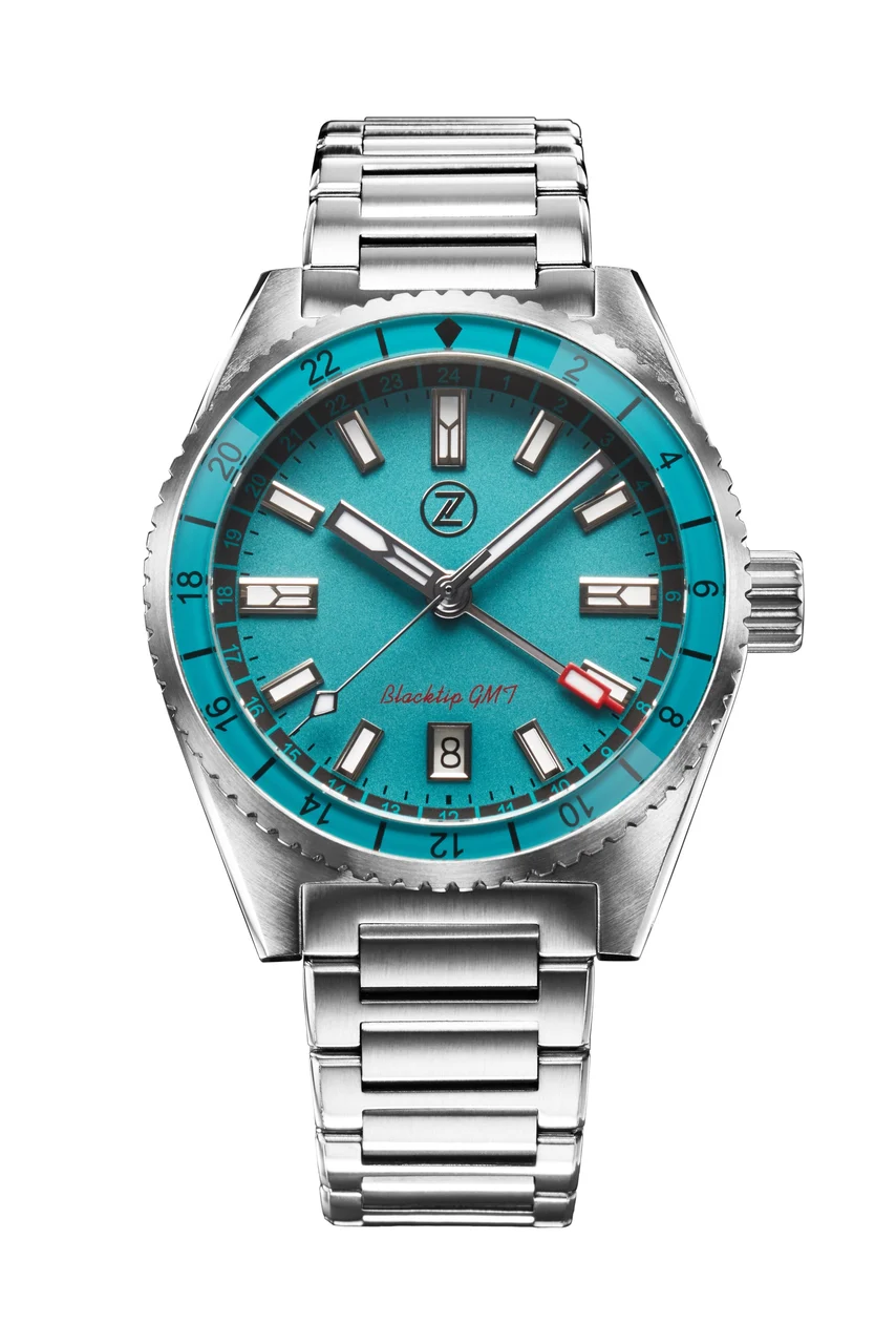Zelos Blacktip 200m GMT Teal 41 mm kol saati