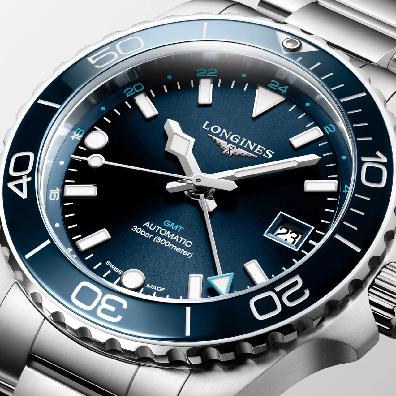 Longines Hydroconquest Gmt L3.790.4.96.6 41 mm kol saati