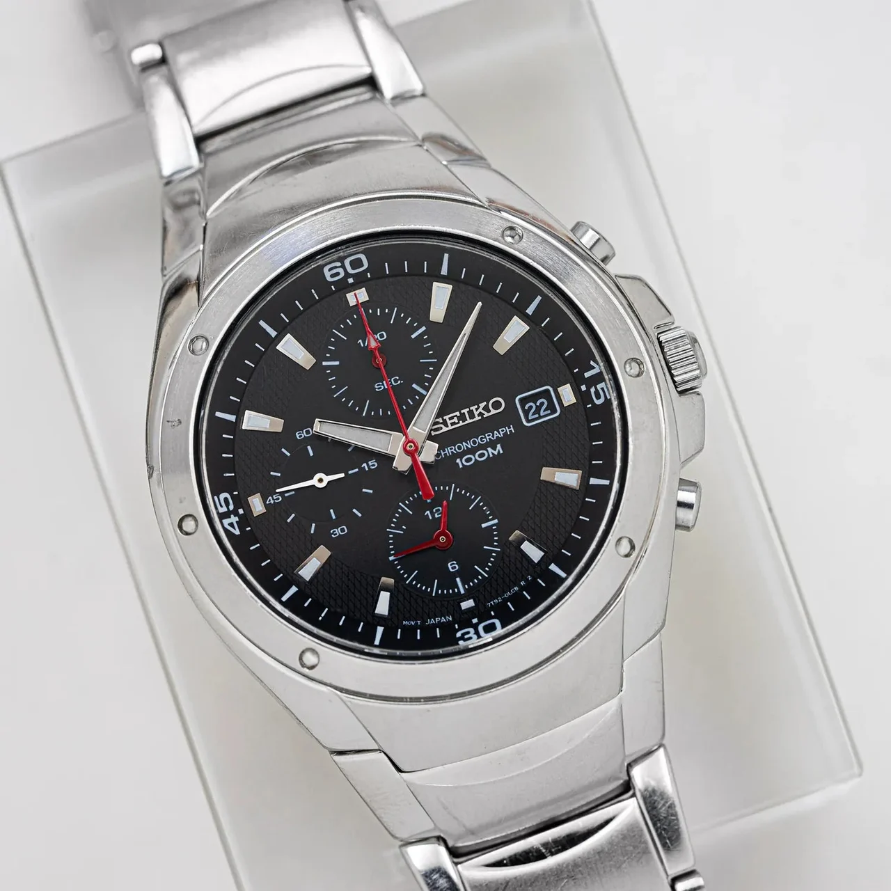 Seiko Chronograph, Ref. 7T92-0HX0, Cal. 7T92, Men’s Chronograph Vi 43 mm kol saati
