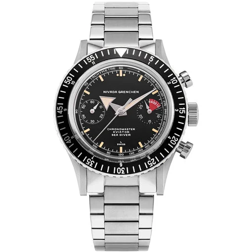 Nivada Grenchen Chronomaster Broad Arrow - Inter.Bezel on Bracelet 86056M20LC kol saati