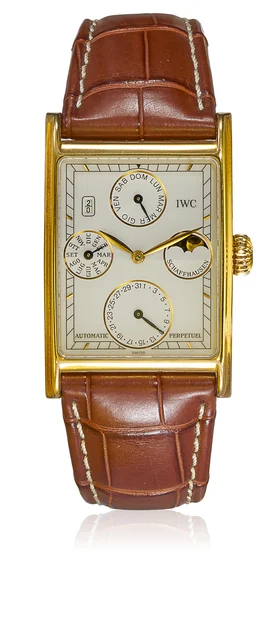 IWC Novecento Perpetual Calendar Yellow Gold 3545 kol saati