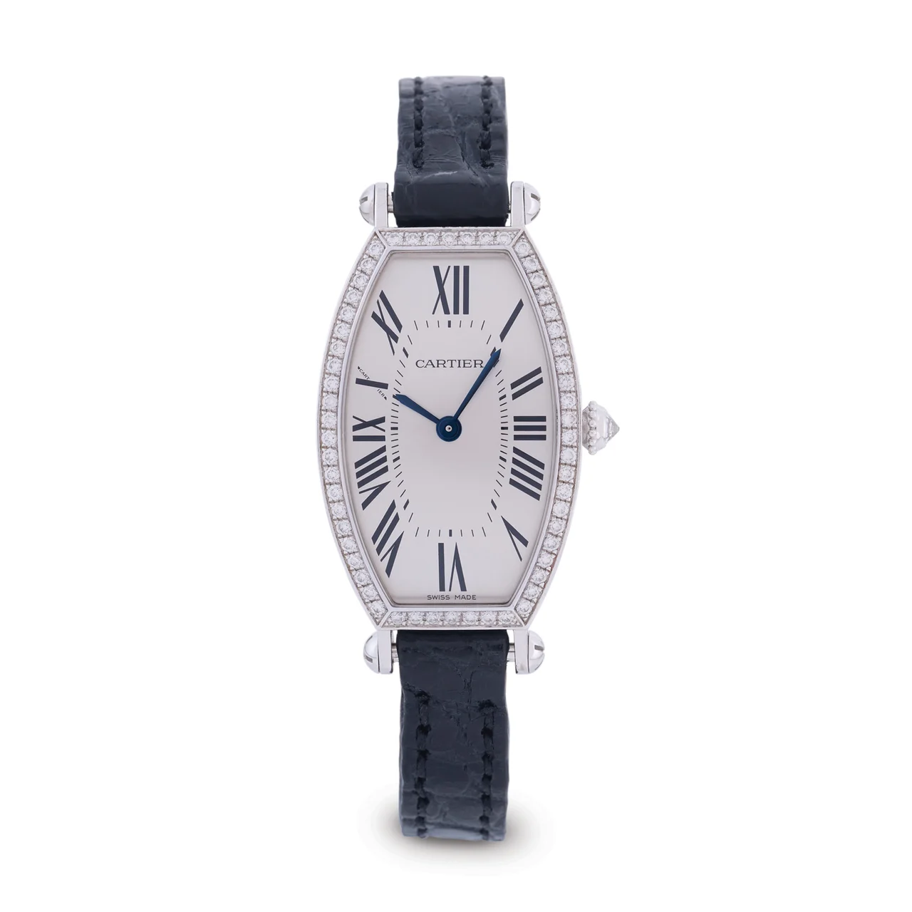 Cartier CARTIER, REF. 2711/ WE400131, TONNEAU, 18K WHITE GOLD AND DIAMONDS kol saati